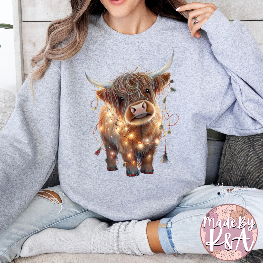 Highland Christmas Light Sweater