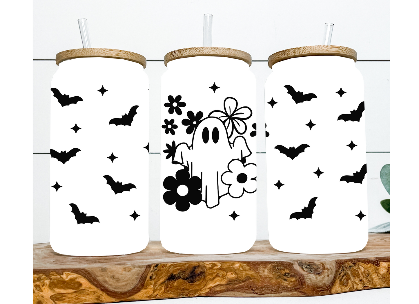 Floral Ghost Libbey Glass