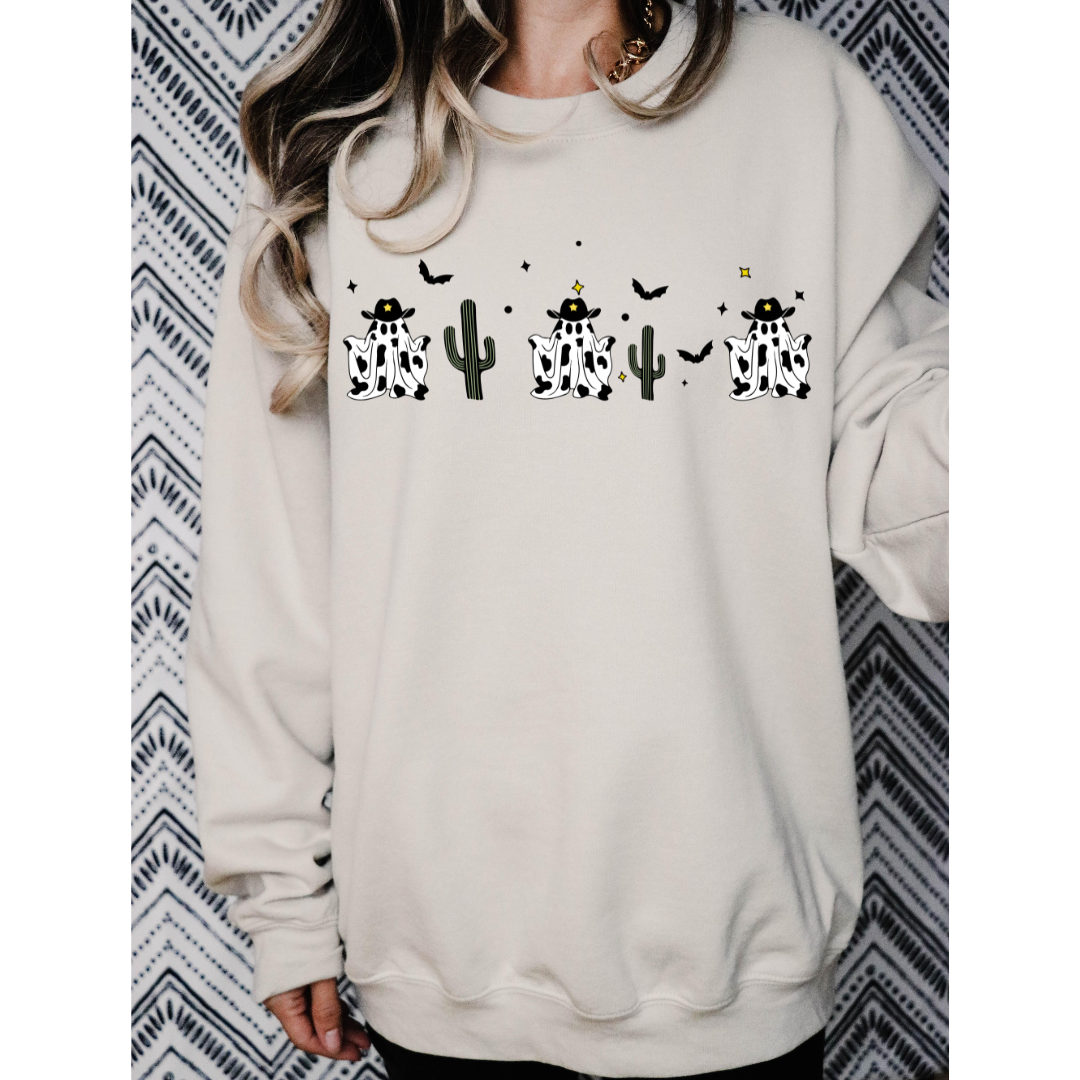 Spooky Cowboy Ghost Sweater