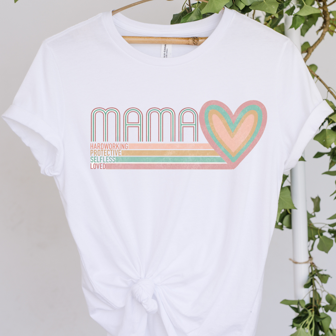 Mama Retro Heart Shirt