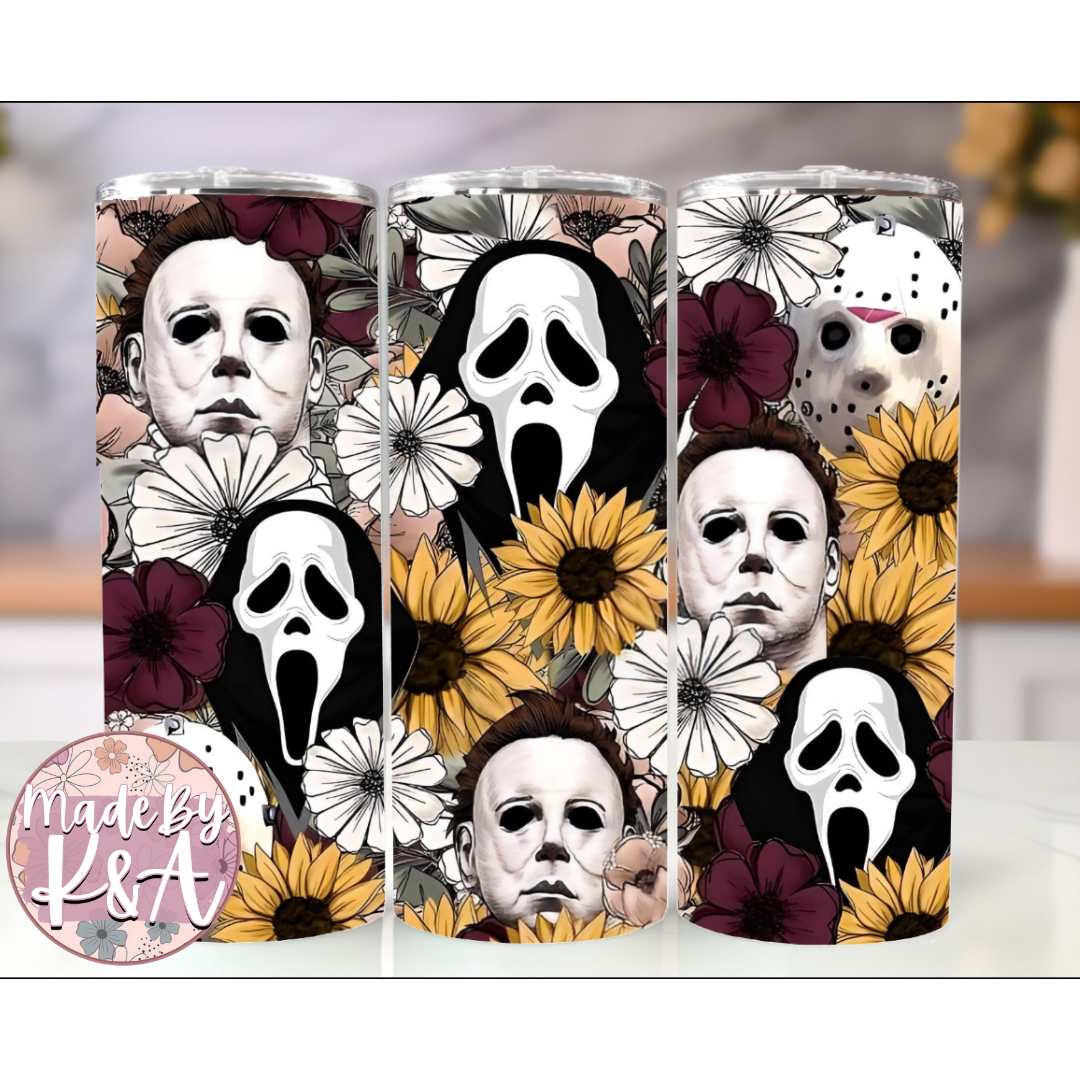 20oz Serial Killer Floral Tumbler