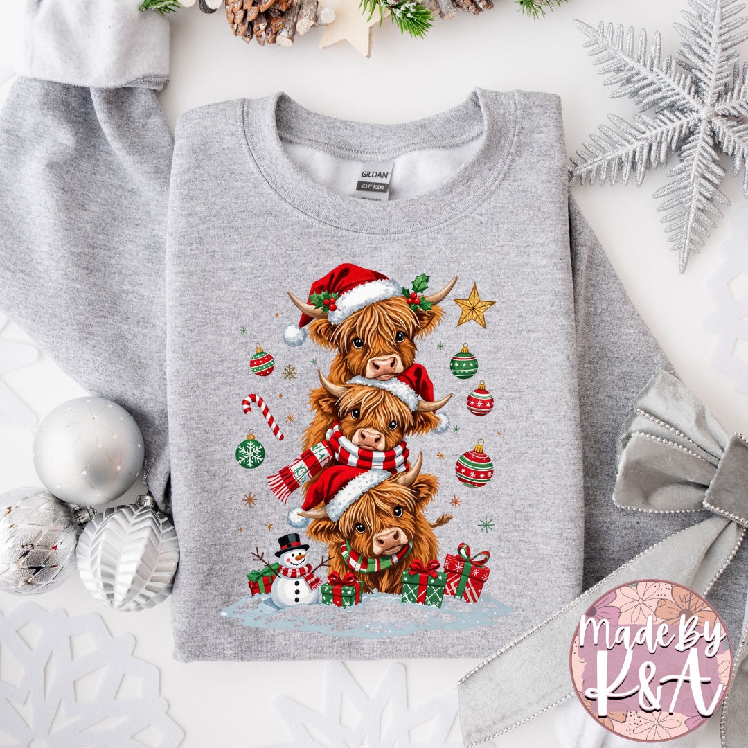 Three Highland Christmas Light Sweater