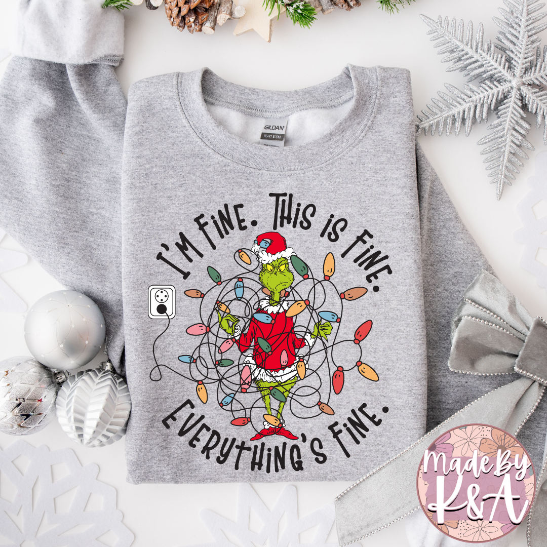 I'm Fine Grump Christmas Sweater