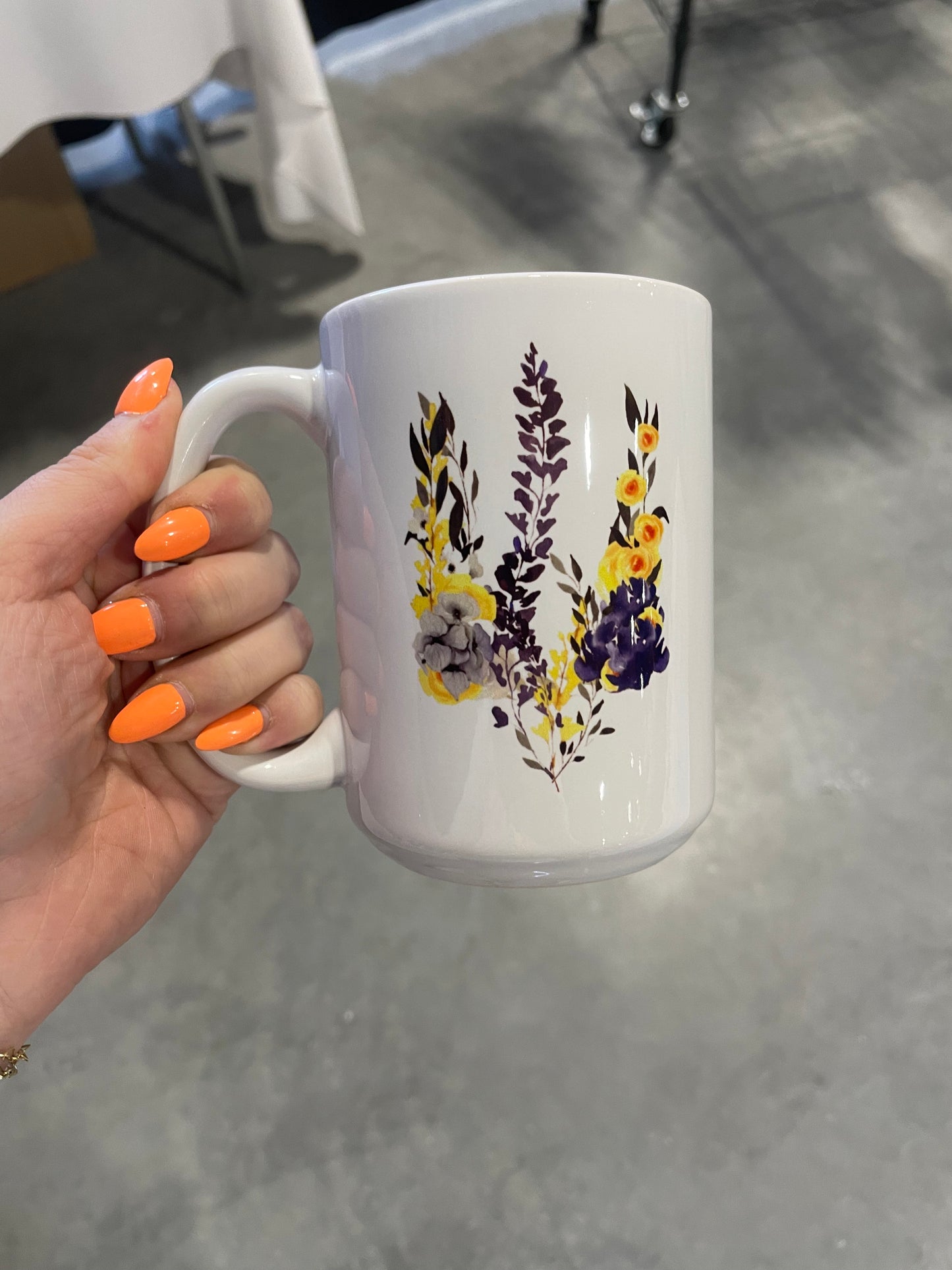 Floral Tryzub 15oz Ceramic Mug