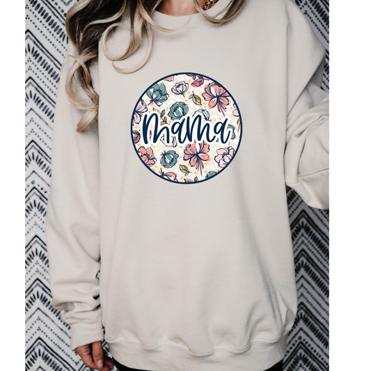 Round Floral Mama Sweater