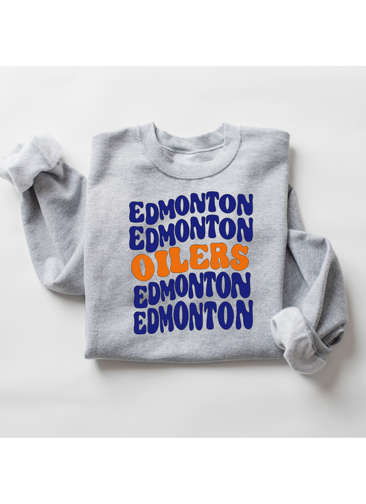 Edmonton Oilers Wavy Sweater