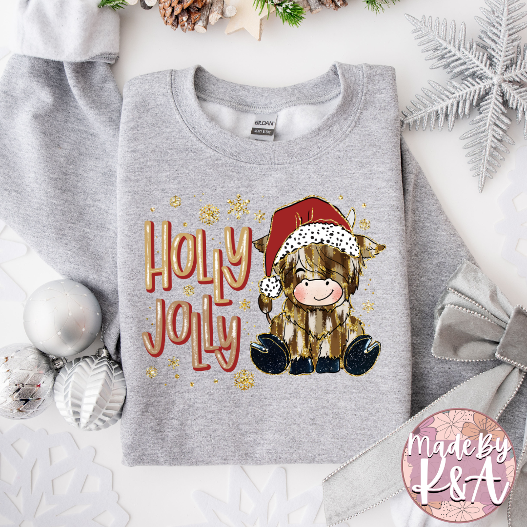 Holy Jolly Highland Christmas Sweater