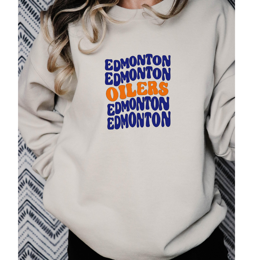 Edmonton Oilers Wavy Sweater