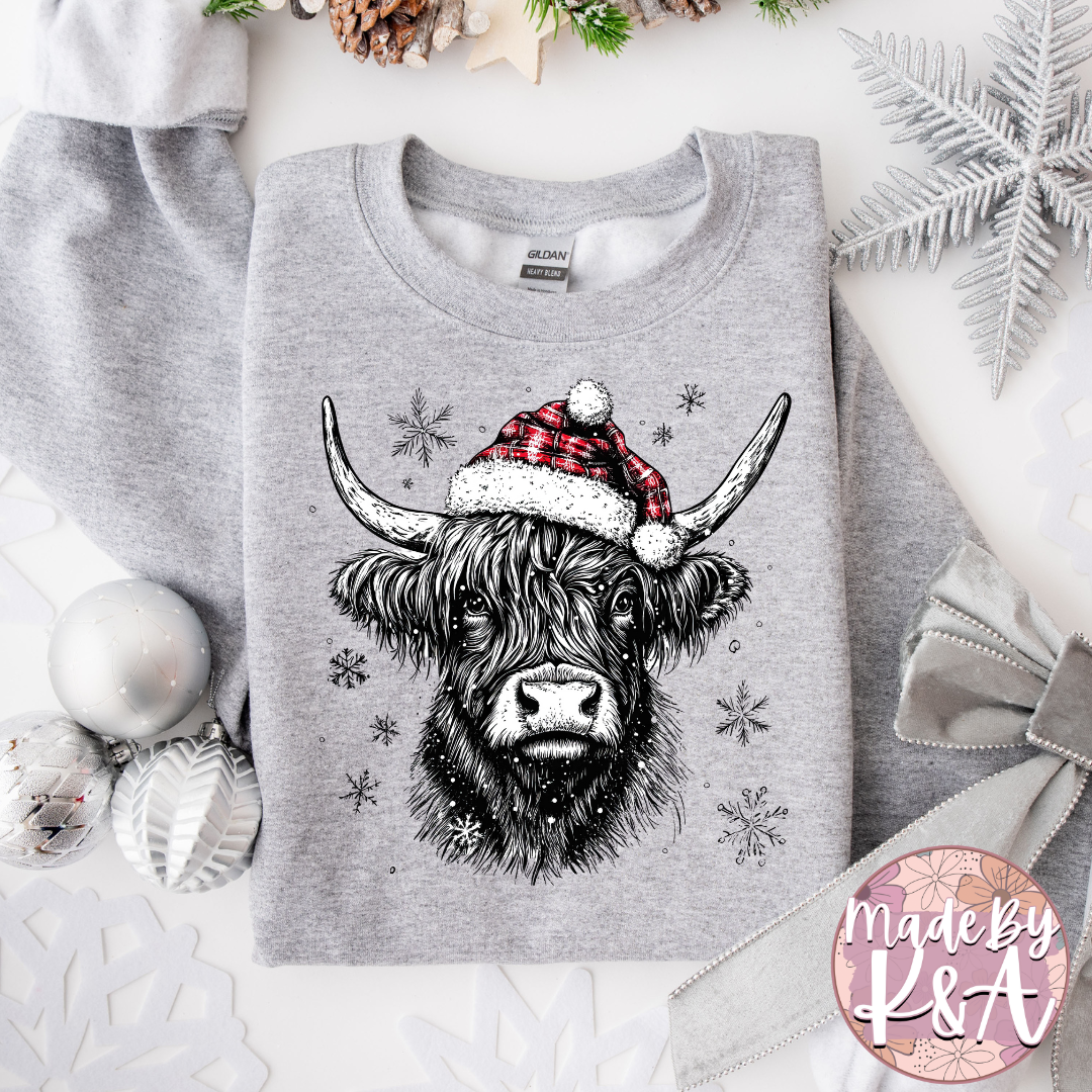 Christmas Highland BW Sweater