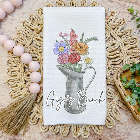 Birth Month Flower Towel